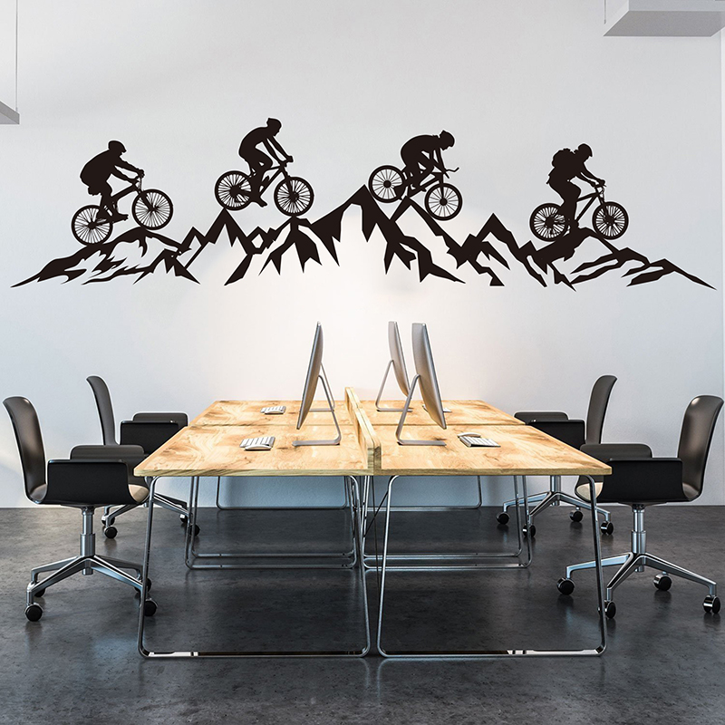 Office Furniture Warehouse - Large Mountain Bicycle Adventure Travel Wall