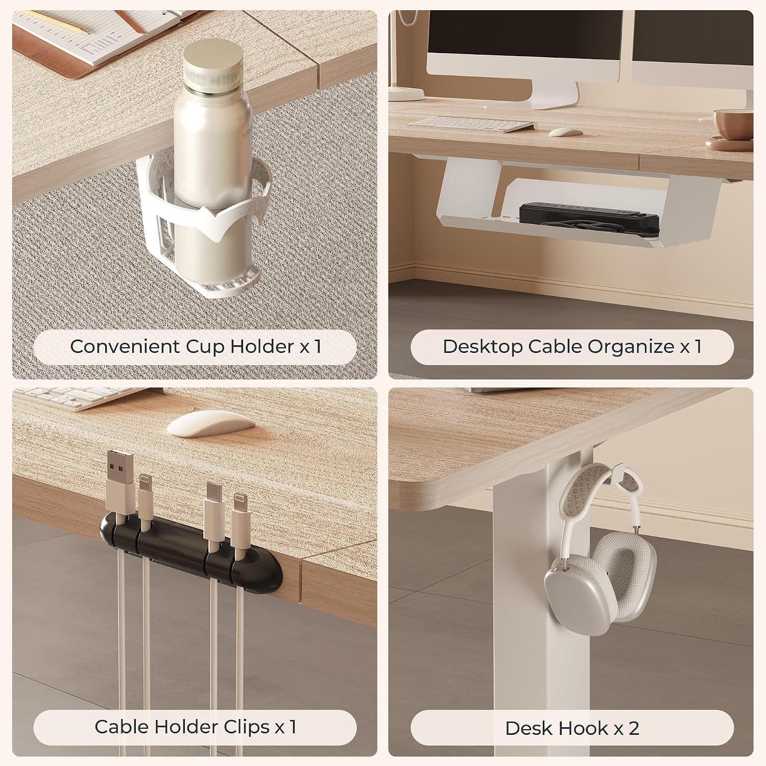 White Electric Adjustable Stan - Office Furniture Custom ulasan dan harga