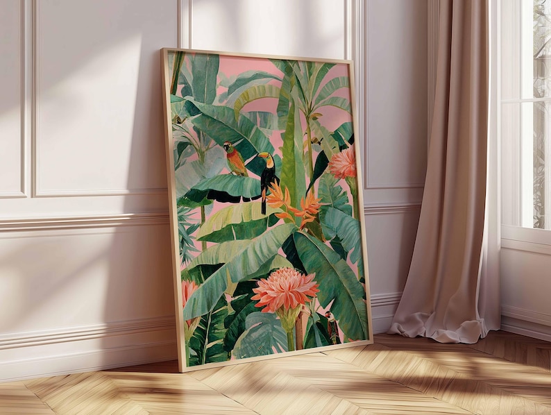 1pc Retro Tropical Canvas Post - Office Furniture Warehouse ulasan dan harga