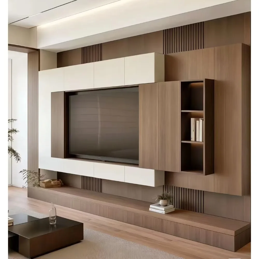 Modern Custom Wooden Low TV Ca - Office Furniture Custom ulasan dan harga