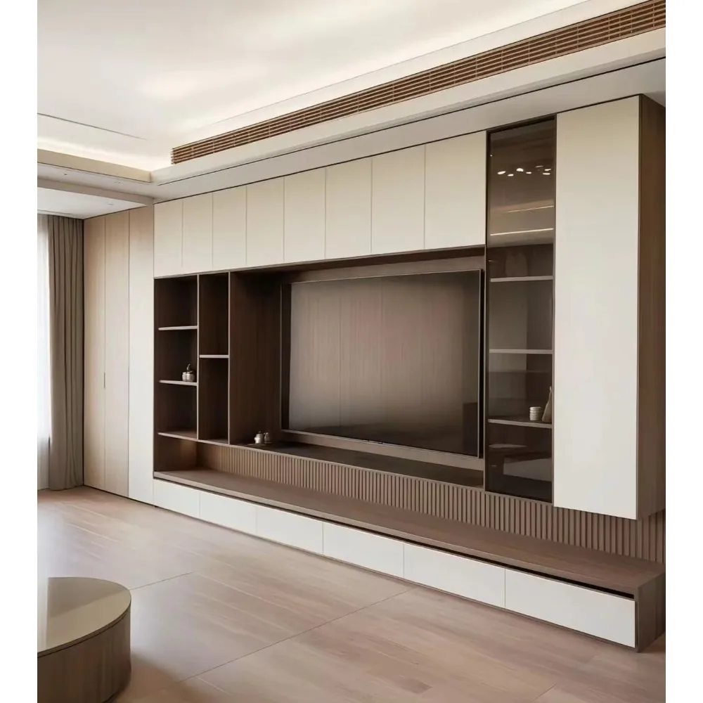 Modern Custom Wooden Low TV Ca - Office Furniture Custom ulasan dan harga