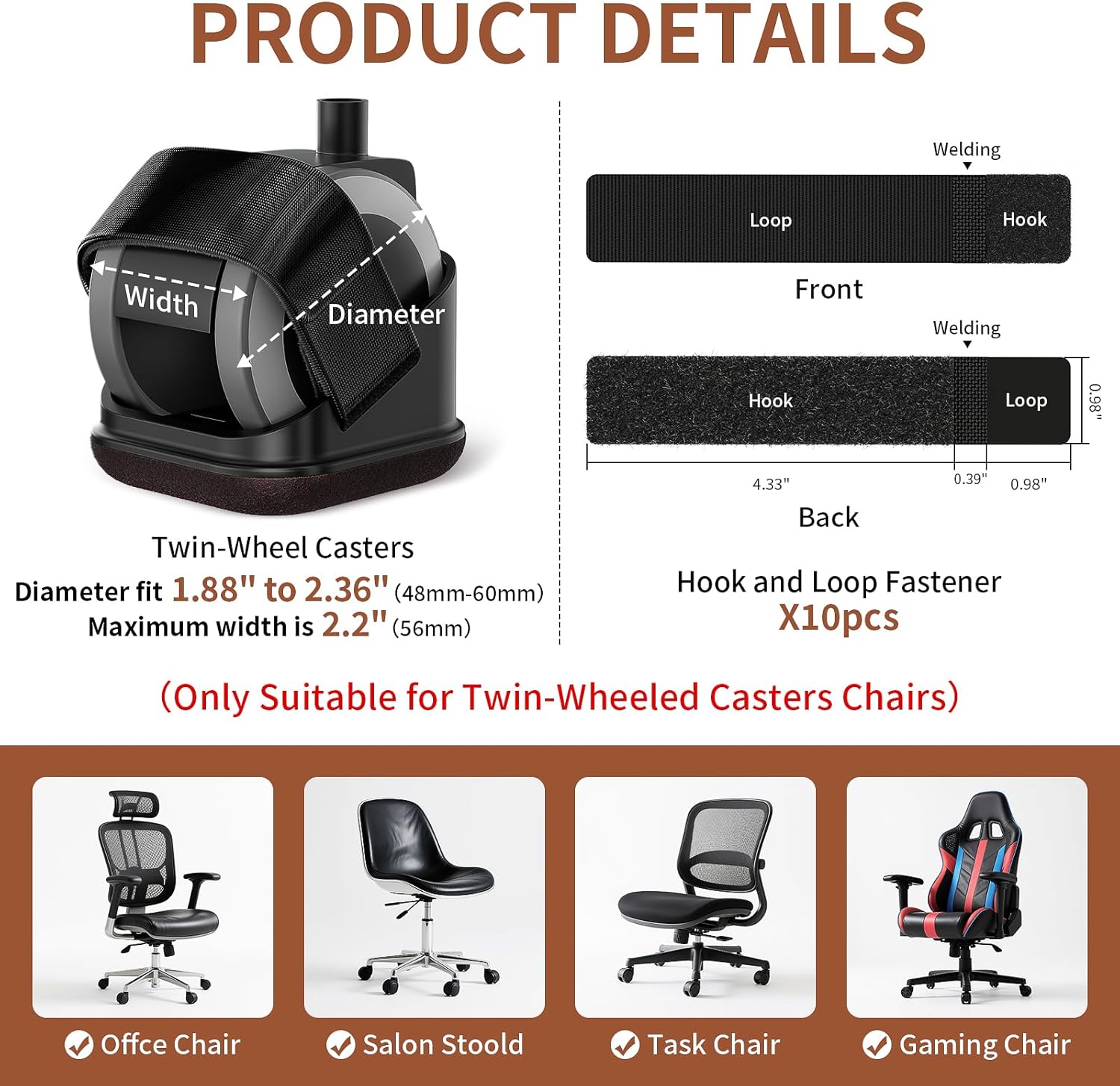 5PCS Chair Leg Protectors Offi - Office Furniture Warehouse ulasan dan harga