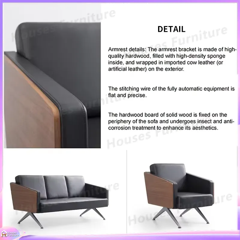 Modern 3 Seater Office Sofa Le - Office Furniture Custom ulasan dan harga