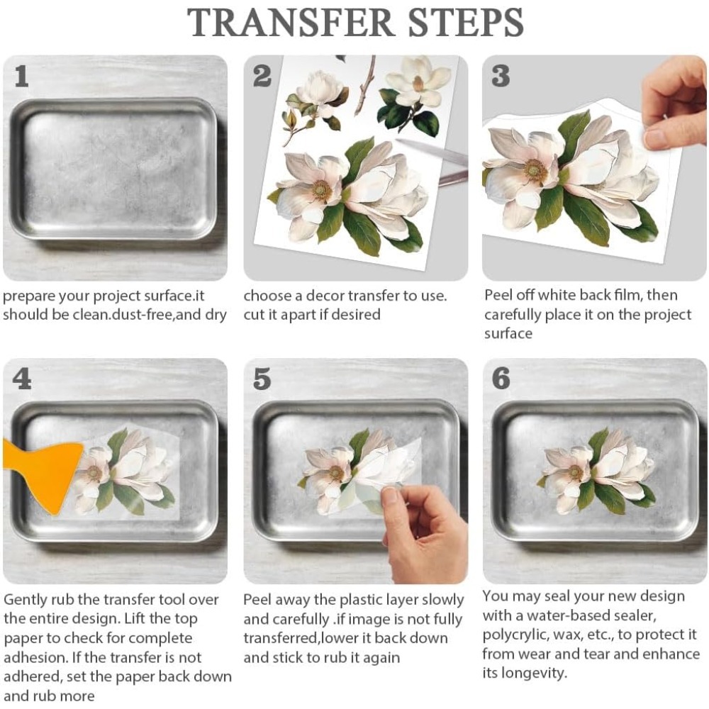 3pcs/Set Rose Rub on Transfers - Office Furniture Warehouse ulasan dan harga
