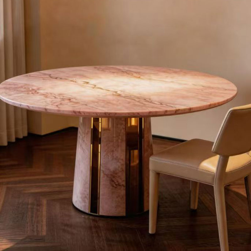 Elegant Modern Round Marble Di - Office Furniture Custom ulasan dan harga