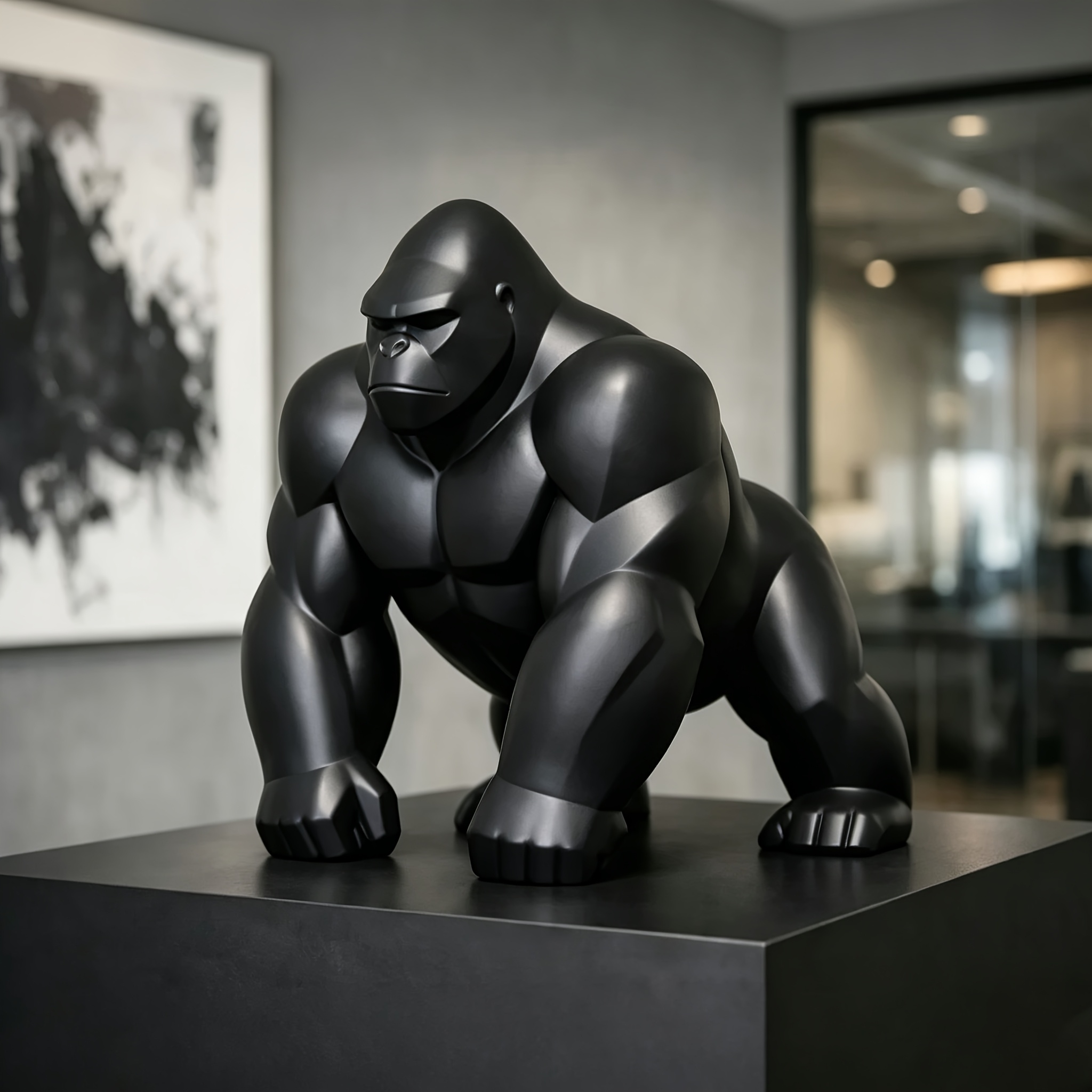 Geometric Gorilla Figurine 3D  - Office Furniture Warehouse ulasan dan harga