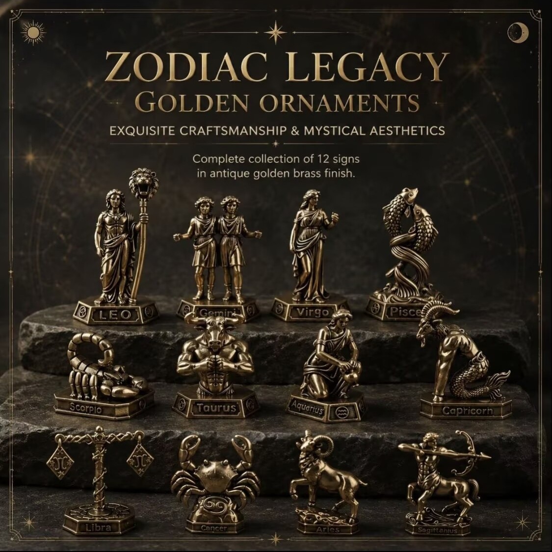 Handmade Brass Zodiac Ornament - Office Furniture Warehouse ulasan dan harga