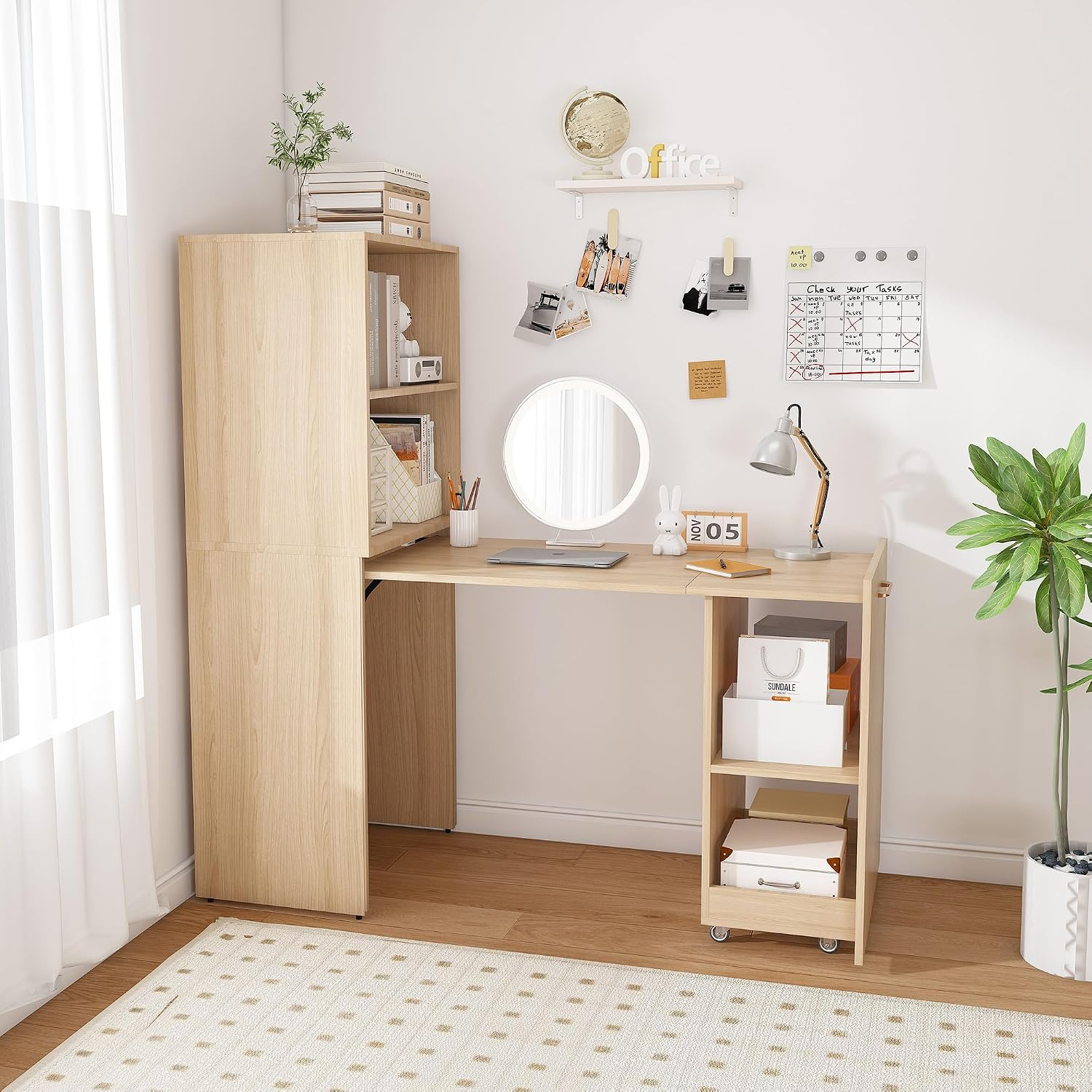 Expandable Foldable Desk with  - Office Furniture Custom ulasan dan harga
