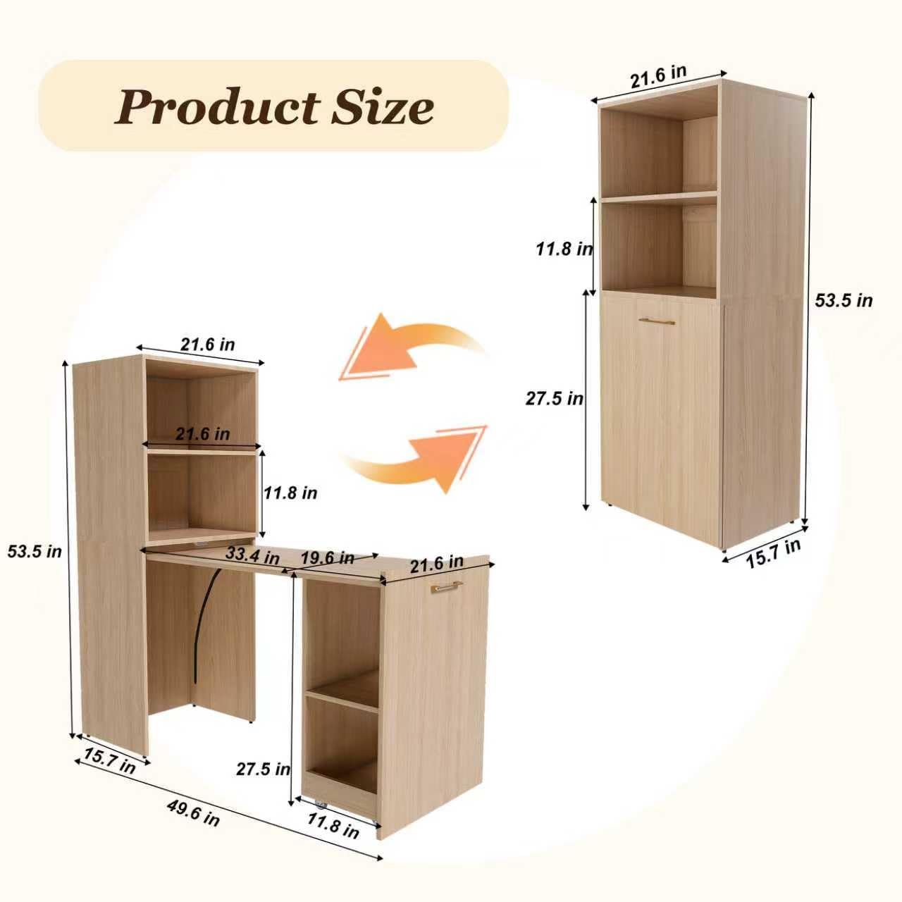 Expandable Foldable Desk with  - Office Furniture Custom ulasan dan harga